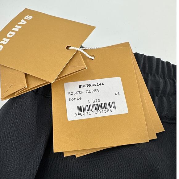 Sandro Paris Men's Fonte New Alpha Elasticated Straight-Leg Pants Size 46 | XXL - Picture 8 of 12